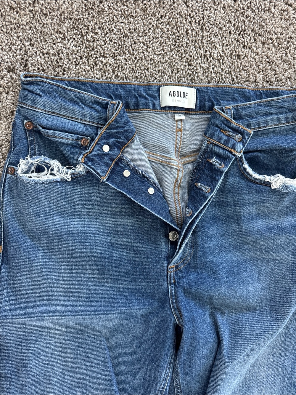 Agolde Riley Long denim - Picture 2 of 3
